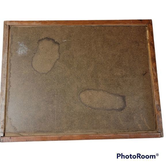 Vintage Wooden Tray with‎ handles 1984 Red Poppies floral cottagecore - Picture 3 of 3